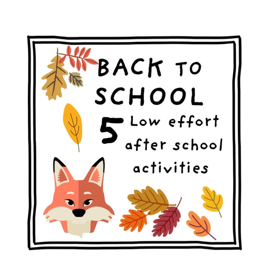 5 Low Effort After School Activities